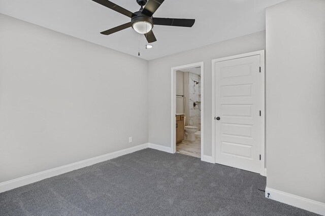 348 Welchwood Dr, Clarksville, TN 37040 - unfurnished bedroom featuring carpet, ceiling fan, ensuite bath, and baseboards
