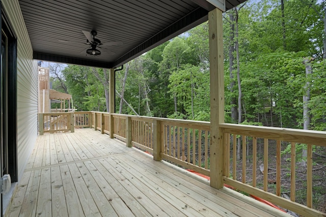 348 Welchwood Dr, Clarksville, TN 37040 - wooden terrace with a ceiling fan