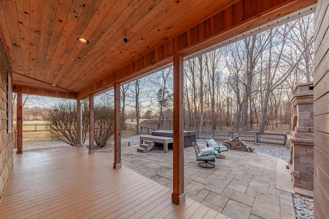 view of patio / terrace with fence