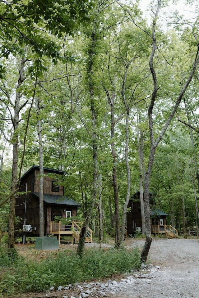 exterior space with a wooden deck