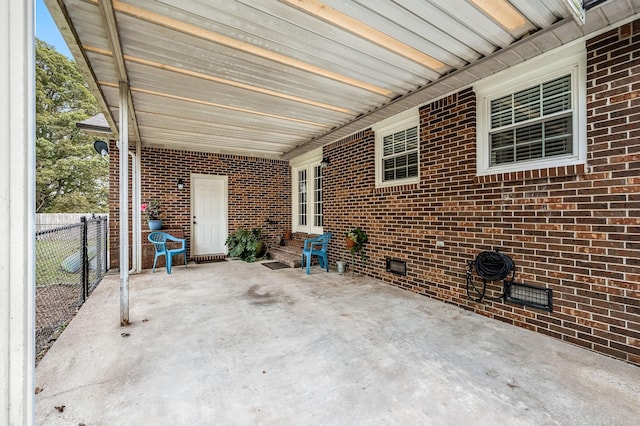 view of patio / terrace with fence