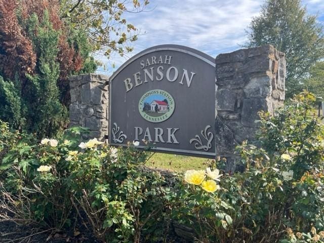 view of community sign