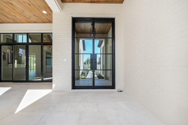 entrance to property with french doors