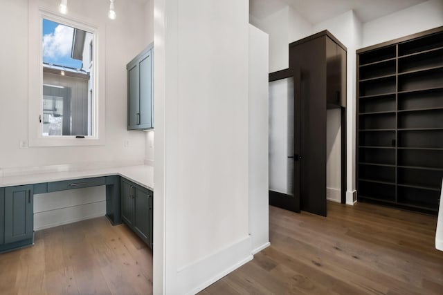 interior space featuring wood finished floors