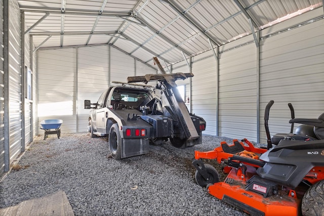 view of parking featuring a carport