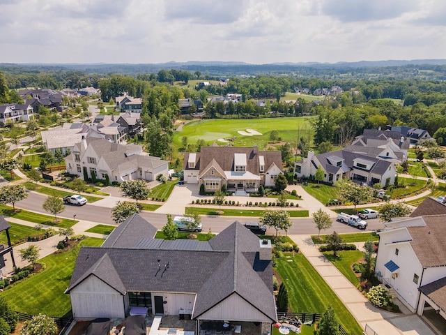 aerial view with a residential view