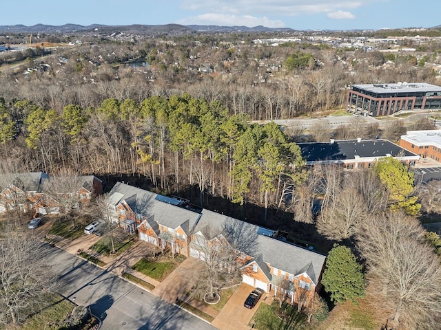 aerial view featuring a mountain view