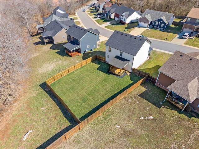 bird's eye view with a residential view