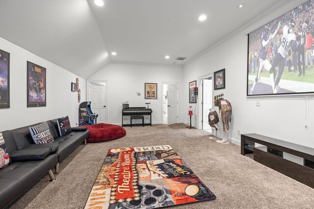 1465 New Columbia Hwy, Lewisburg, TN 37091 - carpeted living room with recessed lighting, visible vents, and baseboards