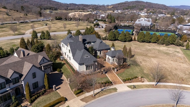 bird's eye view with a residential view