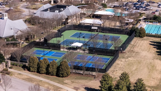 6054 Pelican Way, College Grove, TN 37046 - bird's eye view of a pool area