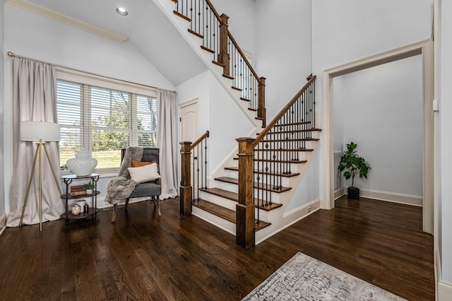6054 Pelican Way, College Grove, TN 37046 - stairs with wood finished floors and recessed lighting