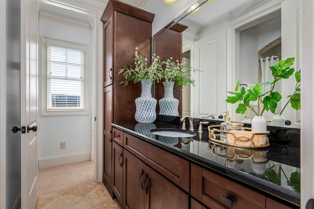 6054 Pelican Way, College Grove, TN 37046 - bathroom featuring vanity and crown molding