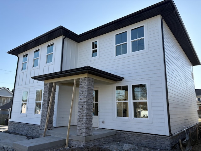 view of front of property featuring a porch and board and batten siding