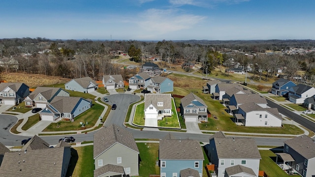 bird's eye view with a residential view