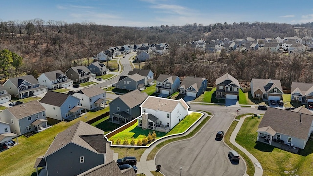 bird's eye view featuring a residential view