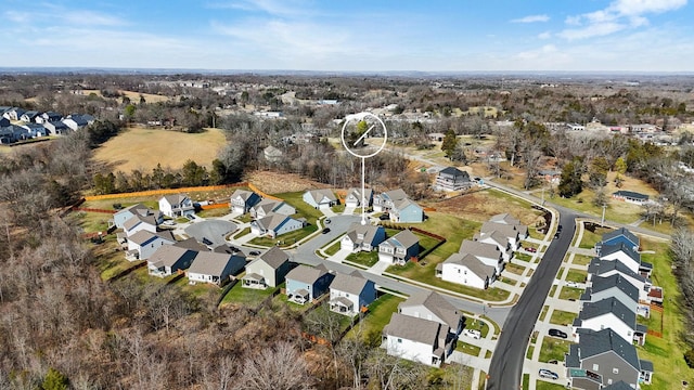 drone / aerial view with a residential view