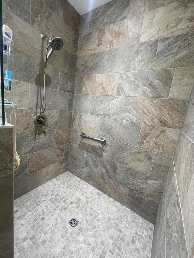 full bath featuring a tile shower