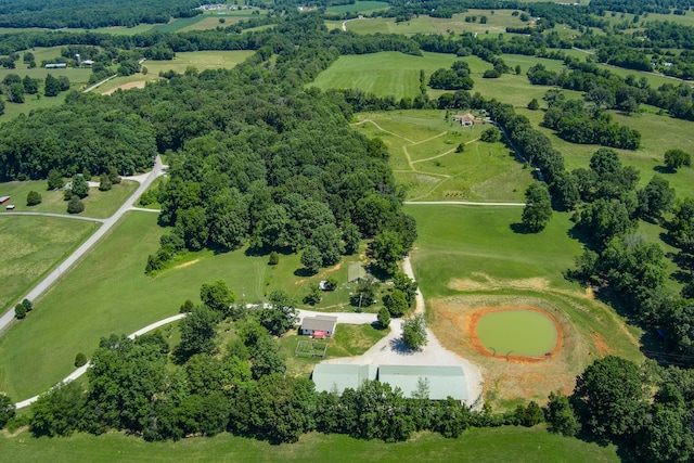 drone / aerial view featuring a rural view