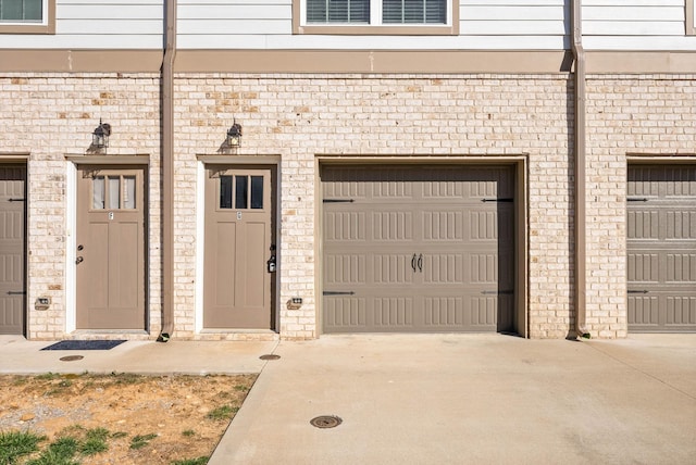 garage with driveway