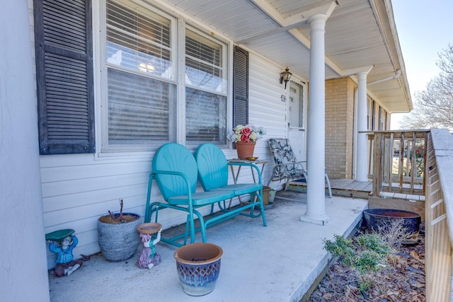 view of patio / terrace featuring covered porch