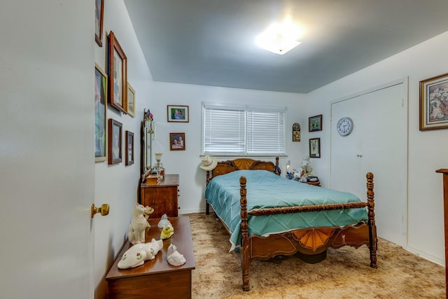 bedroom featuring carpet