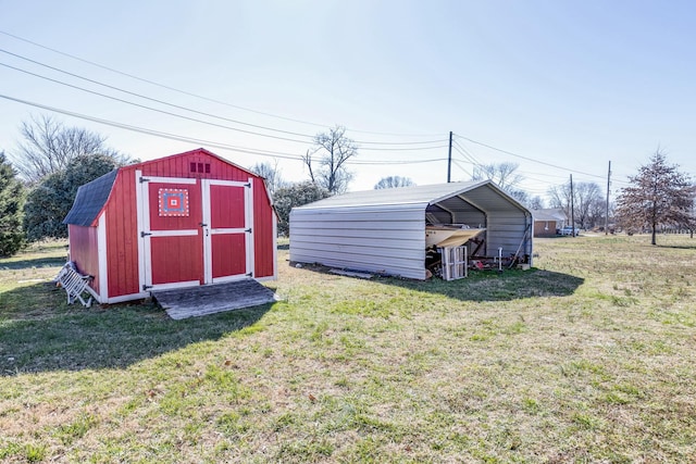 view of shed with a detached carport