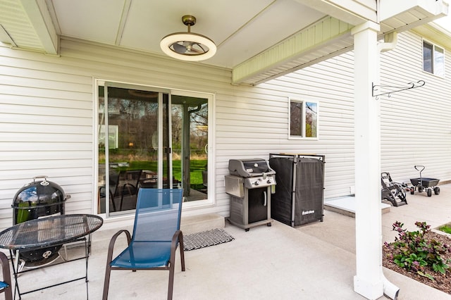 view of patio / terrace with area for grilling