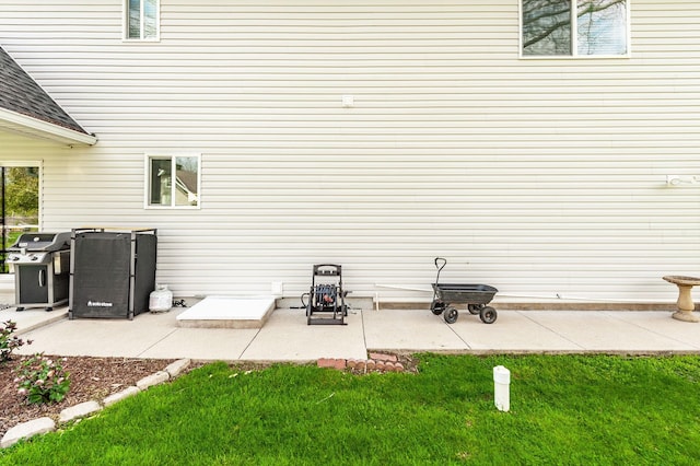 view of patio featuring grilling area