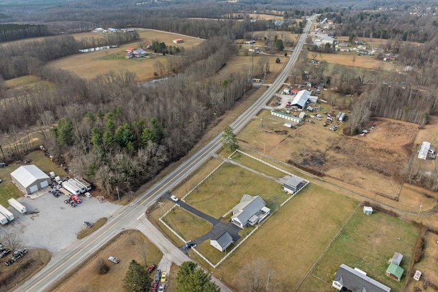 bird's eye view featuring a rural view