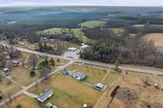 bird's eye view featuring a rural view