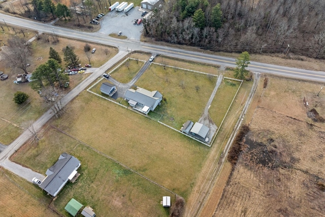 bird's eye view featuring a rural view