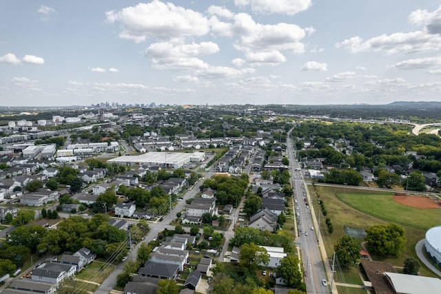 bird's eye view featuring a view of city and a residential view