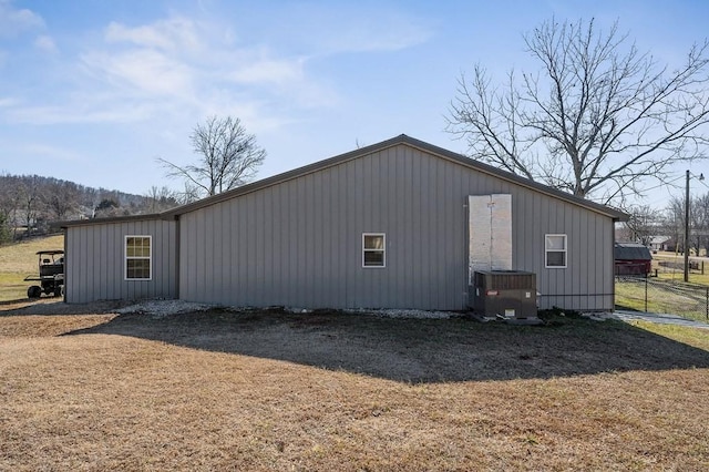 view of outdoor structure with central air condition unit