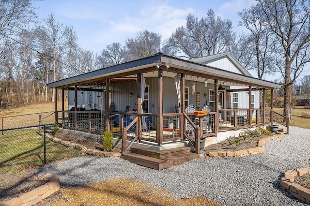 view of property's community featuring fence