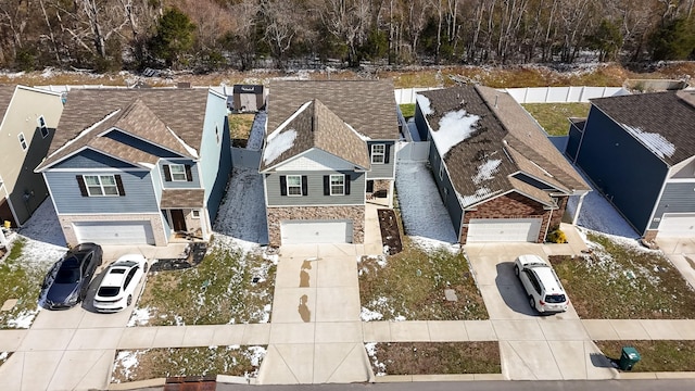 drone / aerial view with a residential view