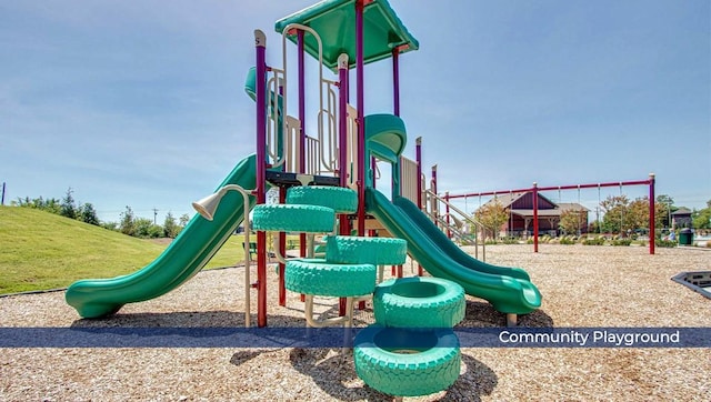 view of community jungle gym