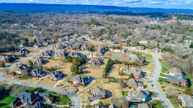 bird's eye view with a residential view