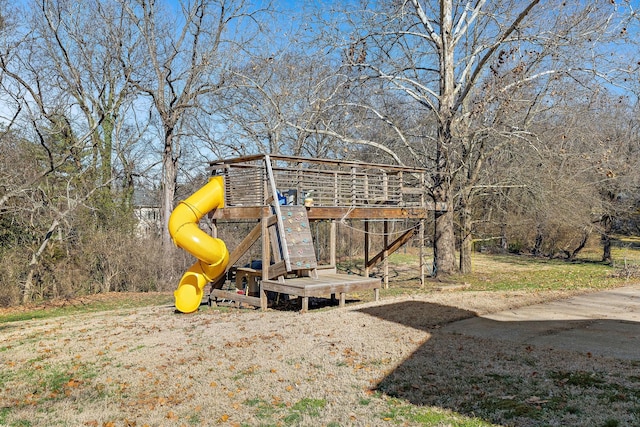 view of jungle gym