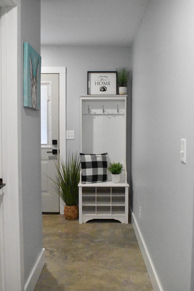 mudroom featuring baseboards