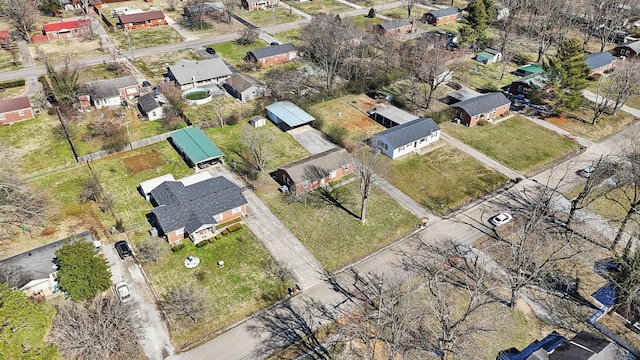 bird's eye view featuring a residential view