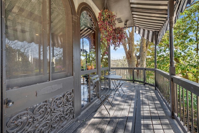 view of wooden terrace