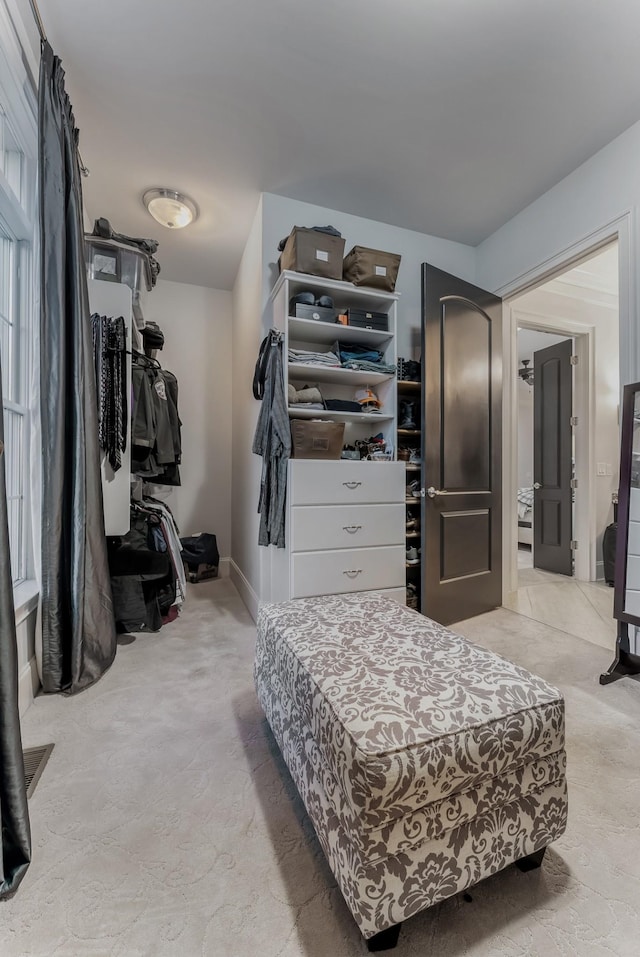 view of walk in closet