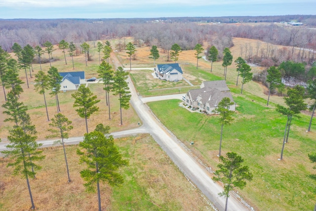 drone / aerial view featuring a rural view