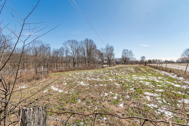 view of yard featuring a rural view