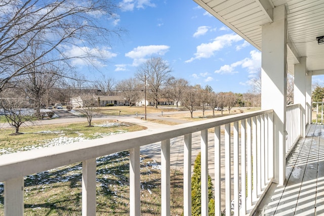 balcony featuring a residential view