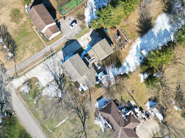 drone / aerial view with a residential view