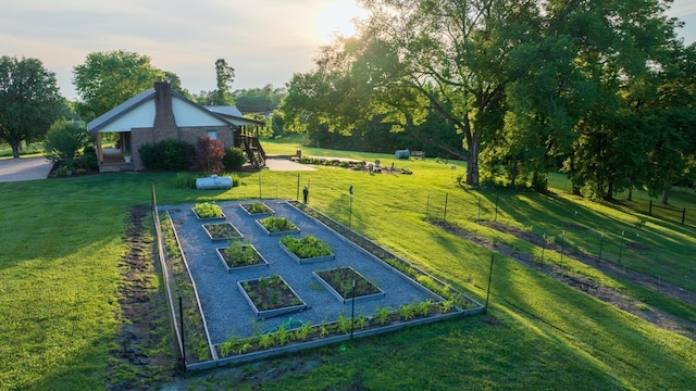 exterior space with a lawn