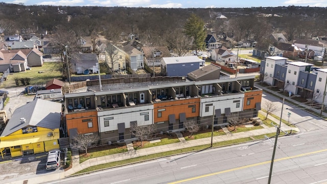 drone / aerial view with a residential view