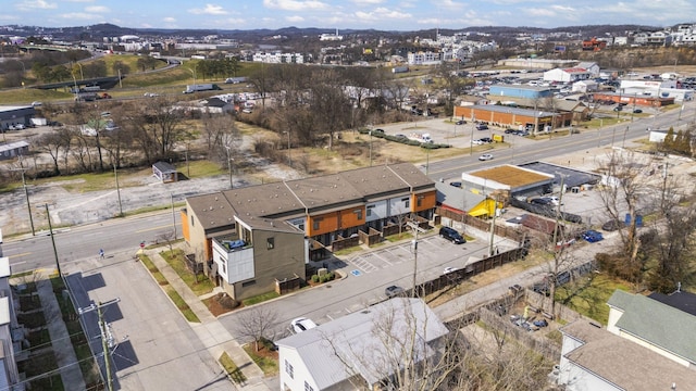 birds eye view of property with a residential view